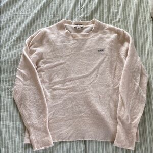 J. Crew cashmere sweater, hthr natural/cream/ivory, “ANR” monogram